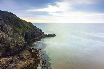 Dramatic cliffs and coastline - perranporth, cornwall, uk