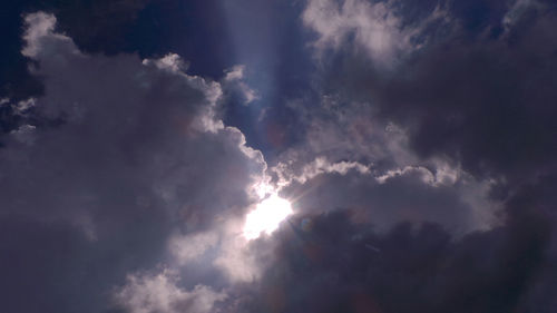 Low angle view of cloudy sky