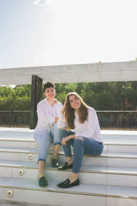 Portrait of smiling young couple