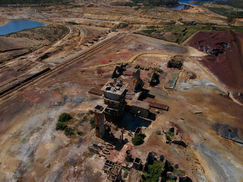 High angle view of construction site on land