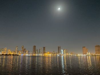 Night reflection on water