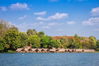 Scenic view of river against sky