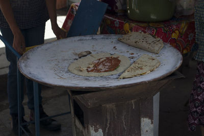 Close-up of food on table at market stall