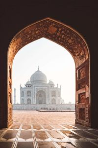 View of taj mahal against clear sky