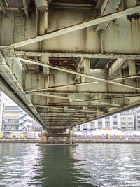 Low angle view of bridge over river