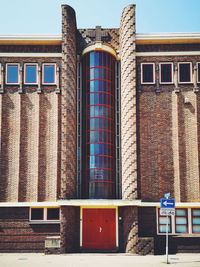 Low angle view of old building against sky