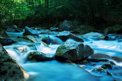 Scenic view of waterfall