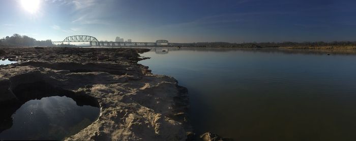 View of harbor at seaside