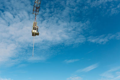 Low angle view of blue sky