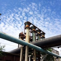 Low angle view of built structure against sky