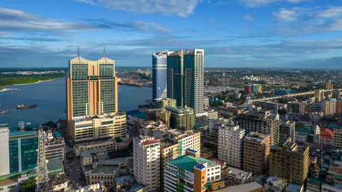 Aerial view of dar es salaam, tanzania