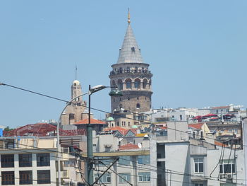 Low angle view of buildings in city