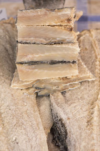 Dried fish at market for sale