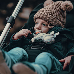 Portrait of cute baby girl