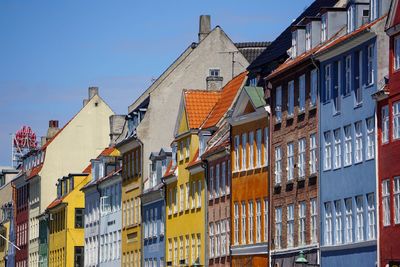 Nyhavn,  low angle view of residential buildings against sky