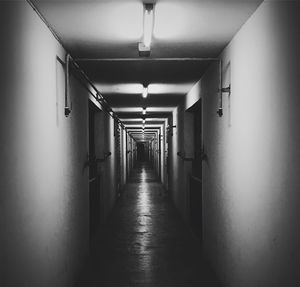 Empty corridor in building