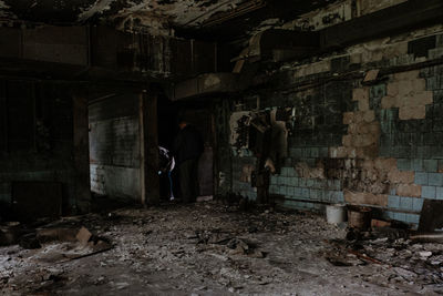 Interior of abandoned house