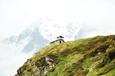 Scenic view of mountain range against sky