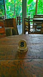 High angle view of food on table