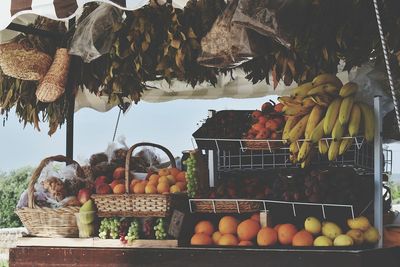 Fruits for sale at market stall