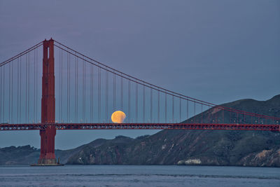 Suspension bridge over sea