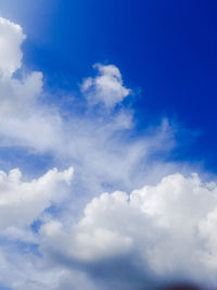 Low angle view of clouds in sky