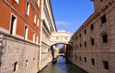 View of canal along buildings