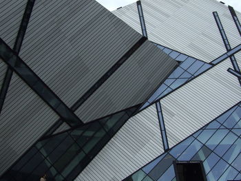 Low angle view of modern building against sky