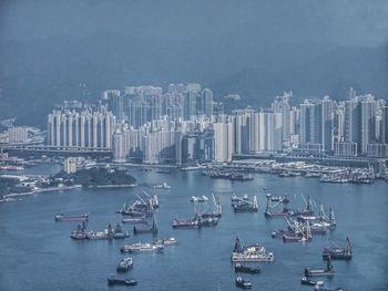 Aerial view of the harbour.