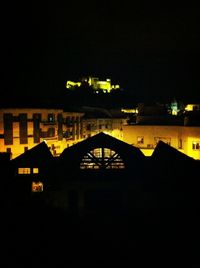 Illuminated city at night