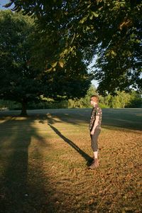 Full length of man standing in park