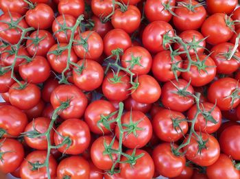 Full frame shot of tomatoes for sale at market stall