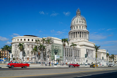 Low angle view of capitolio against sky