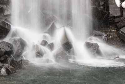 Scenic view of waterfall