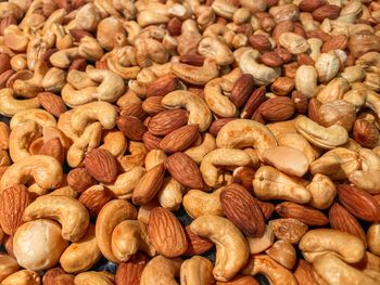 Full frame shot of roasted nuts