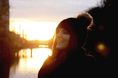 Close-up of woman looking away