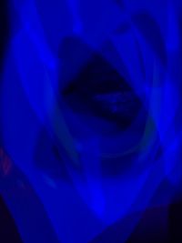 Close up of blue light painting