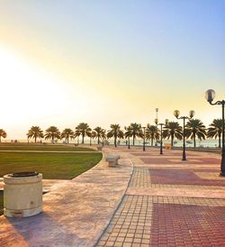 Scenic view of beach against clear sky