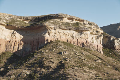 View of rock formations against sky