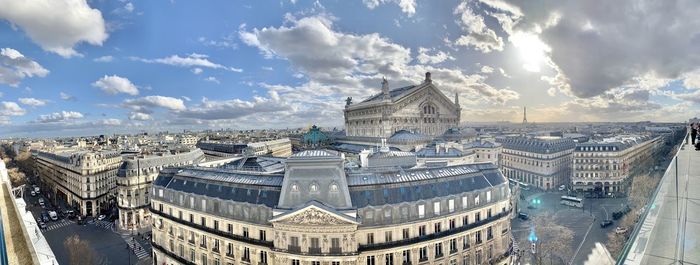 View from gallery lafayette over paris