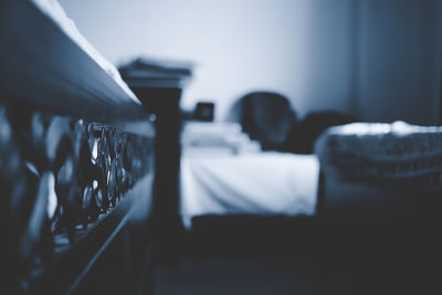 Close-up of books on bed at home