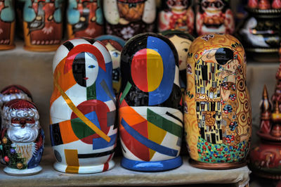 Close-up of multi colored objects for sale