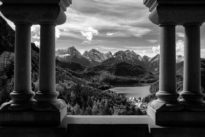 Low angle view of statue against sky