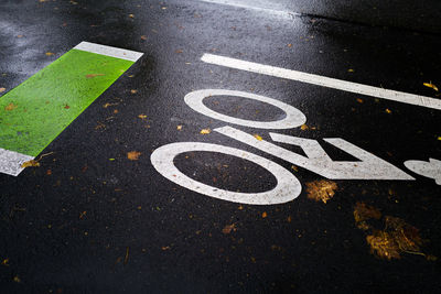 Cyclist sign on the road