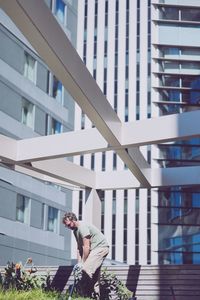 Low angle view of modern building