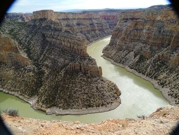 Rock formations in river