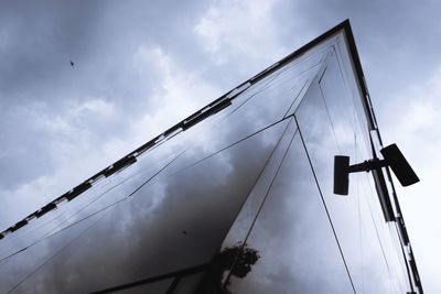 Low angle view of sailboat against sky