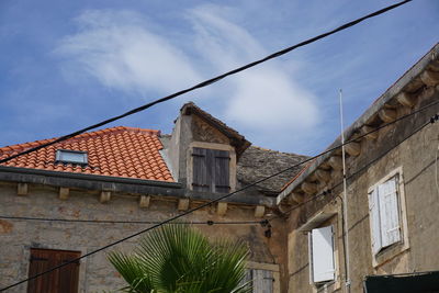 Low angle view of buildings against sky