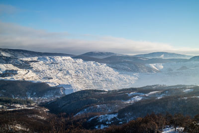 Landscape photography of open pit copper mine