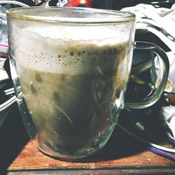 Close-up of drink on table